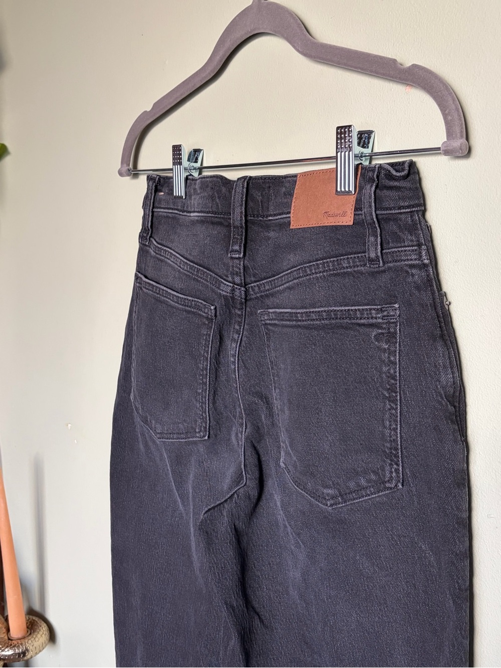 Madewell Black Denim Balloon Raw Hem Womens High-Rise Jeans Size 23 NG264 - Picture 7 of 14